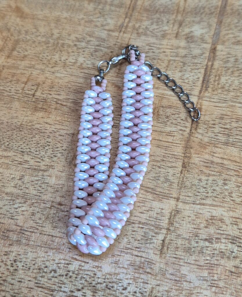 Oud roze superduo armband