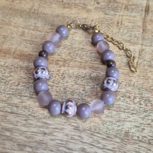 Bruinpaars armbandje