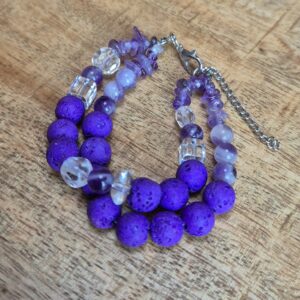 Paars lava armbandje