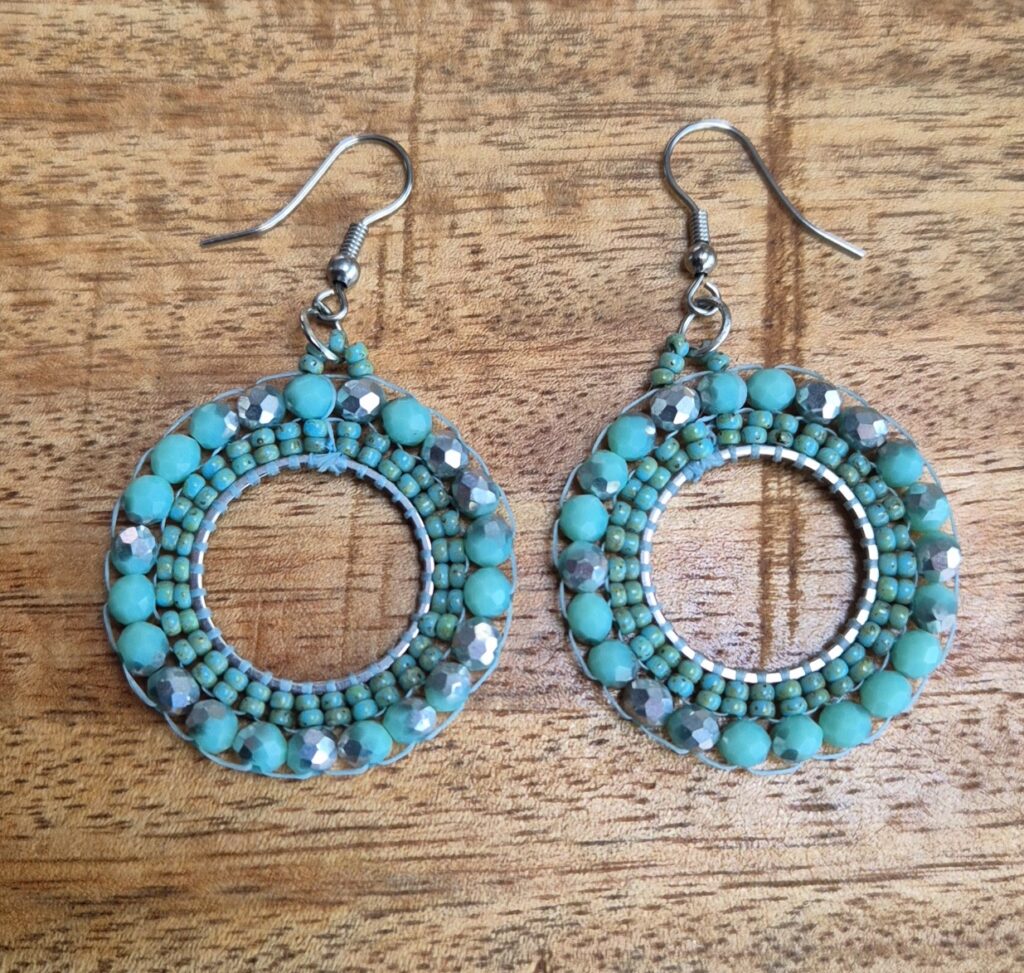 Turquoise oorbellen