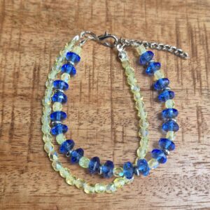 Zomerse armband blauw/groen