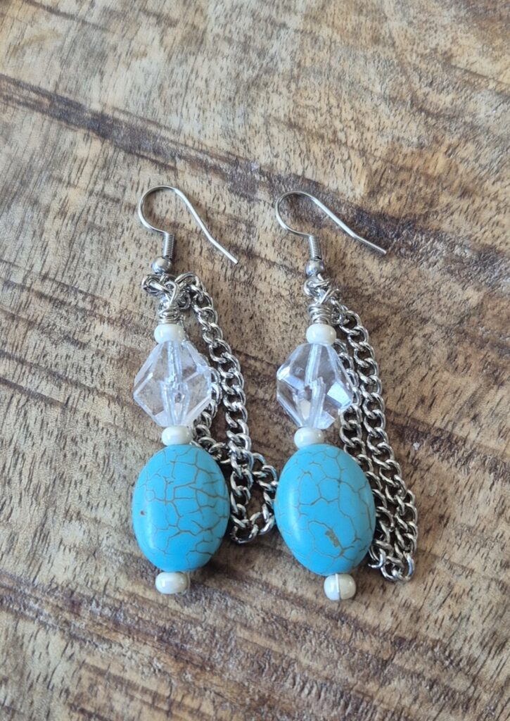 Turquoise oorbellen