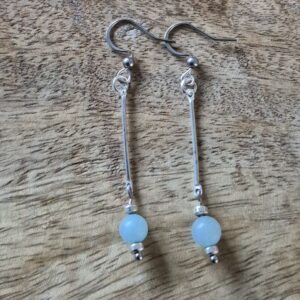Soft blue oorbellen
