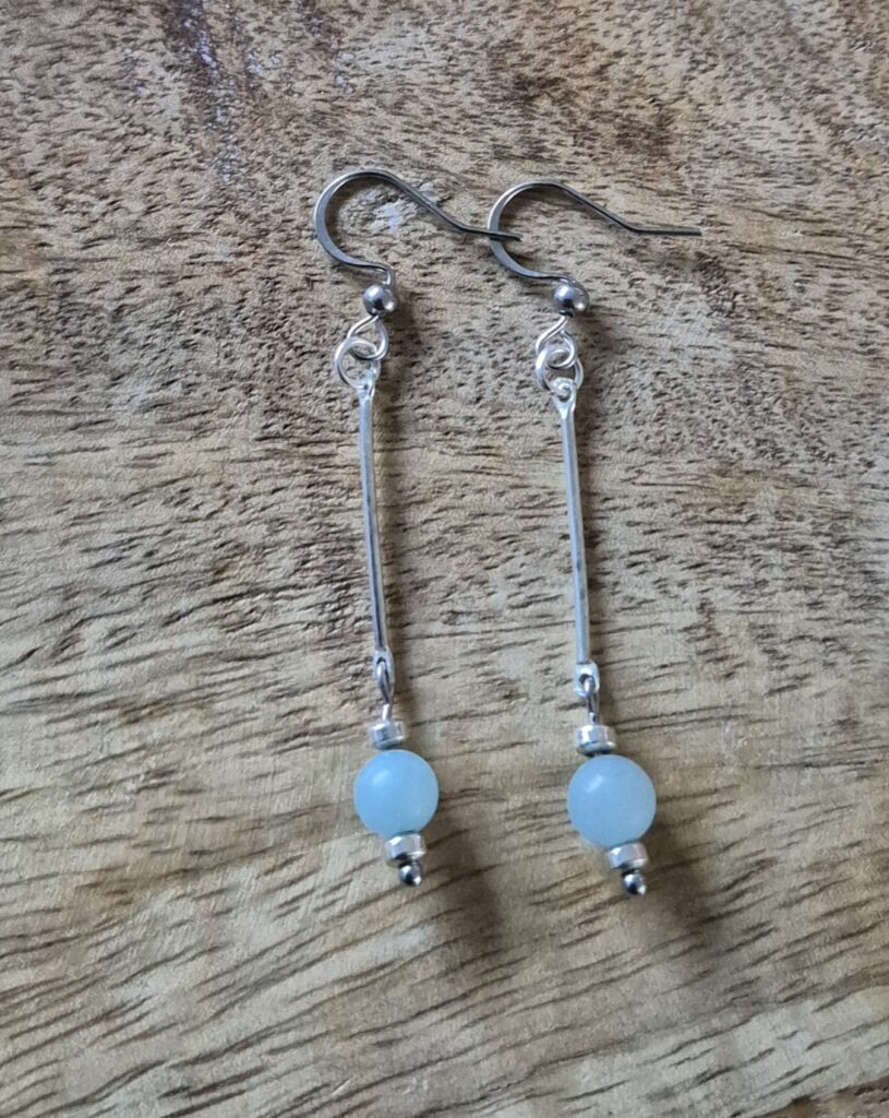 Soft blue oorbellen