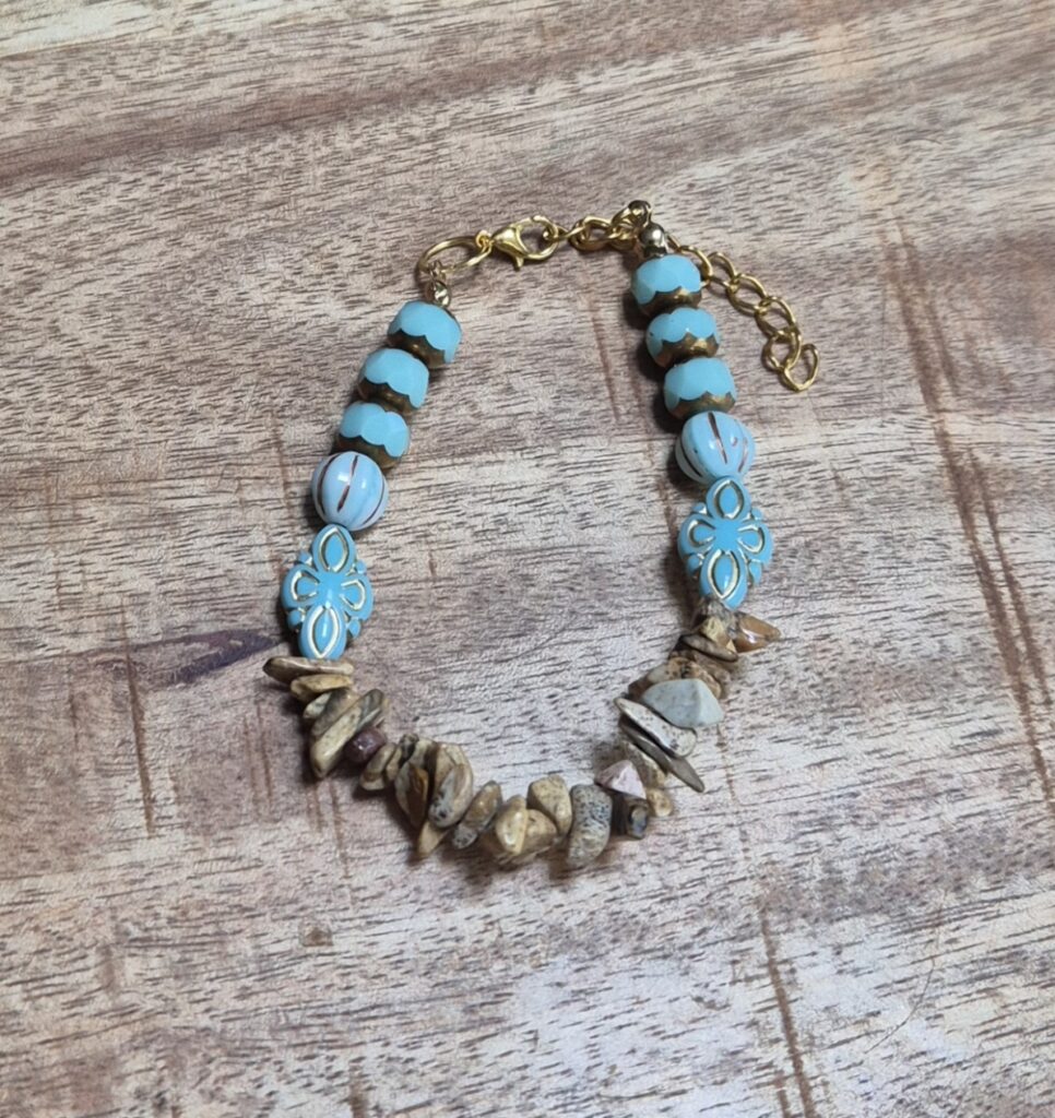 Jaspis turquoise armband