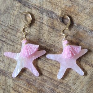 Roze sterren oorbellen