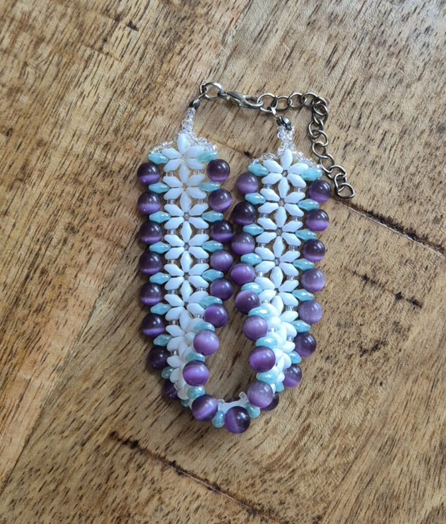 Superduo bloemen armband