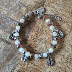 Beach armband ecru