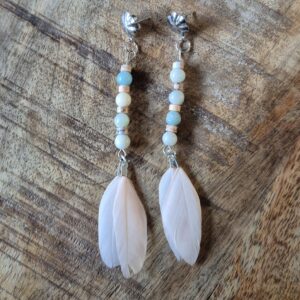 Boho pastel oorbellen