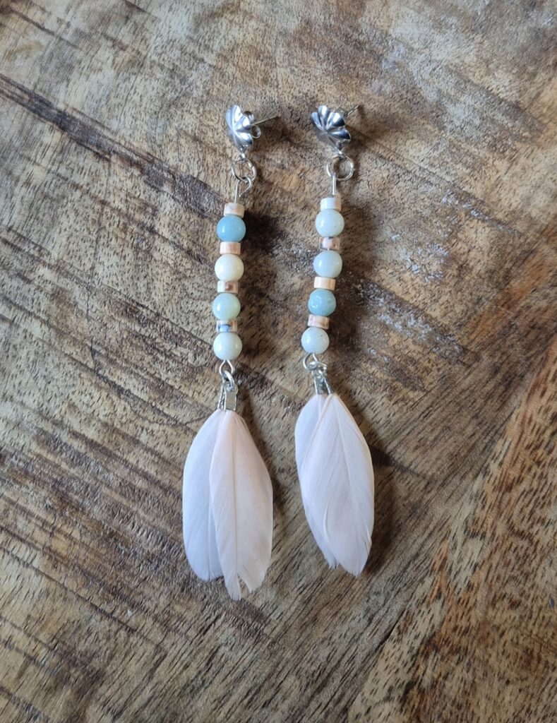 Boho pastel oorbellen