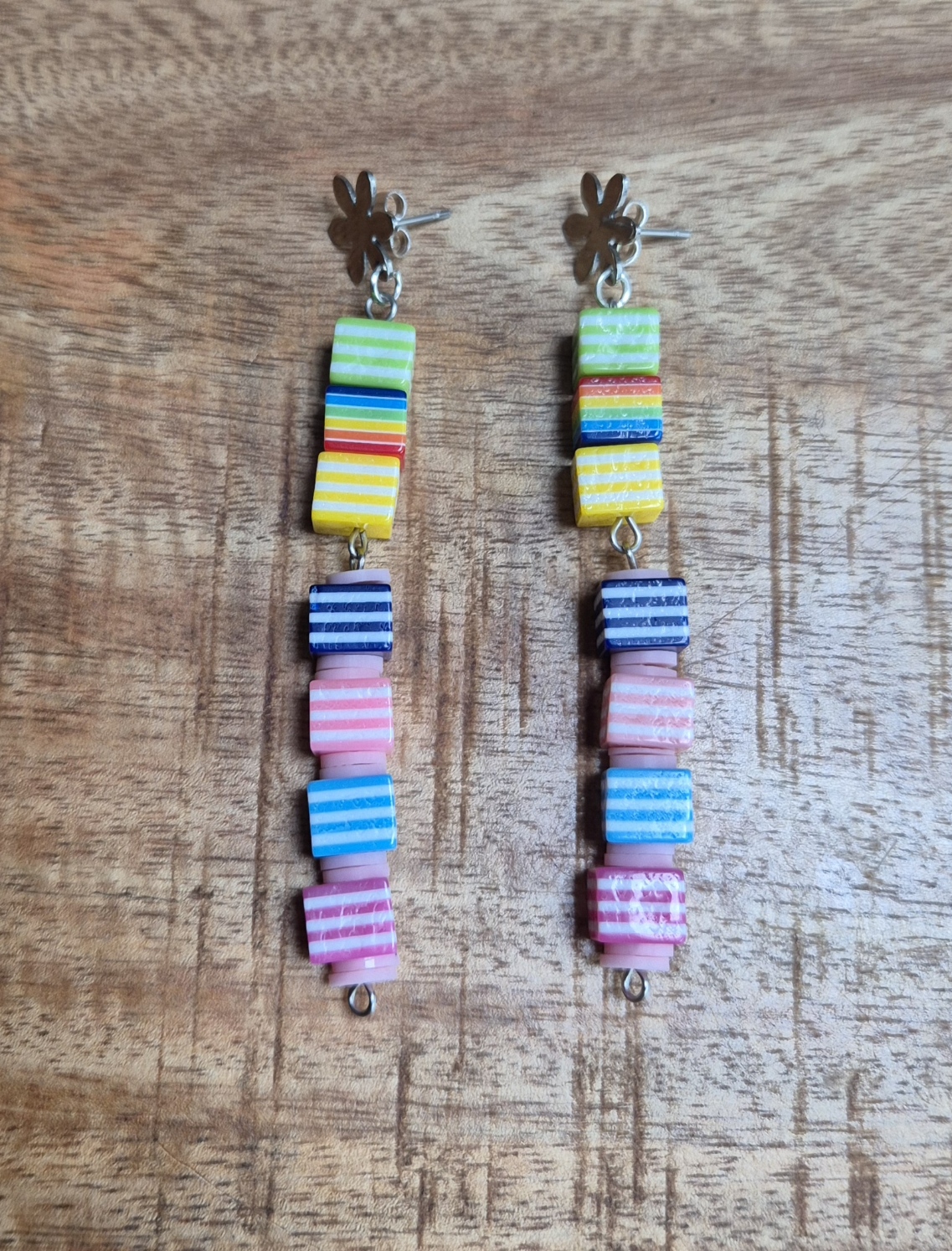 Regenboog oorbellen