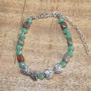 Mintgroene armband hart