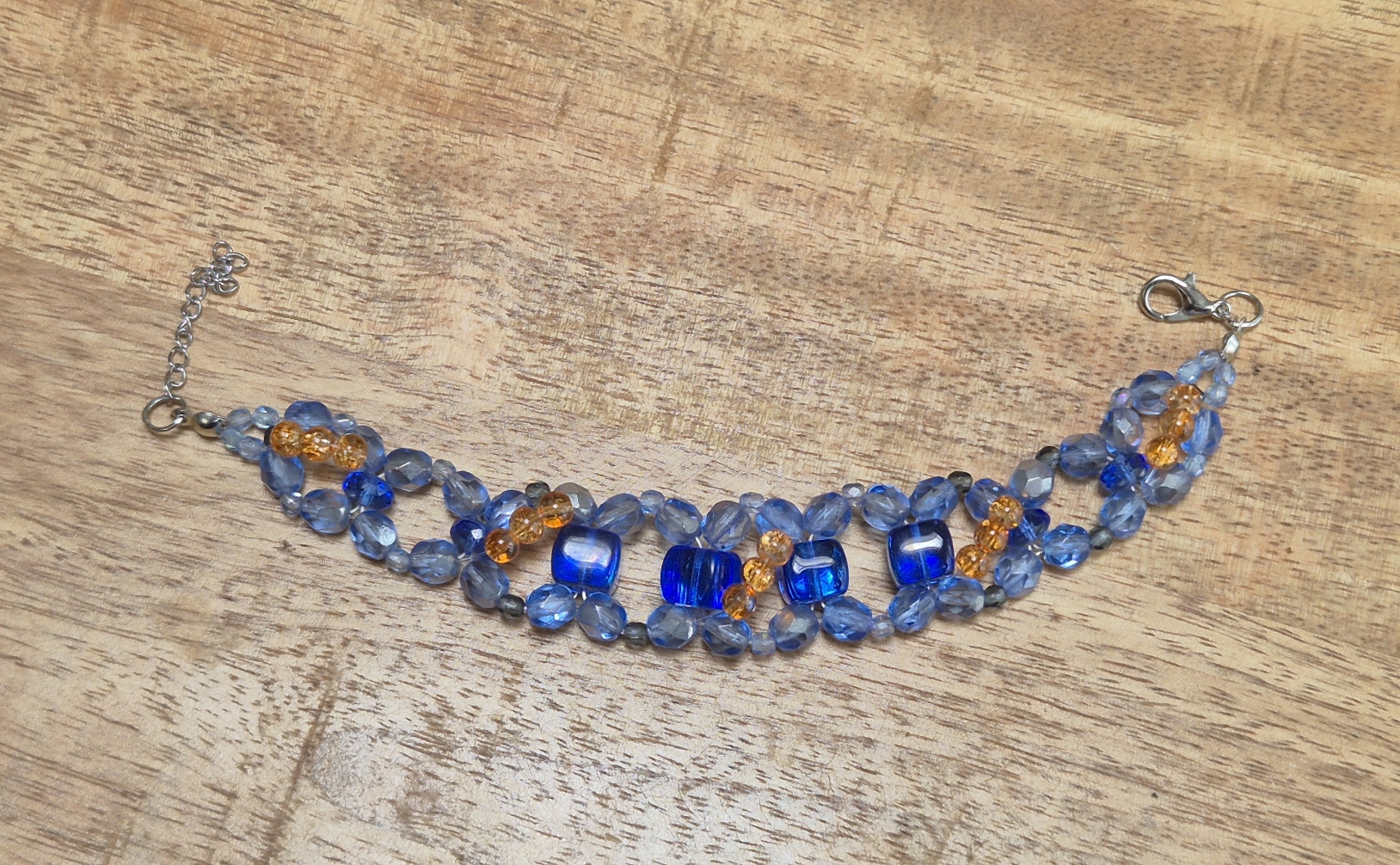 Kobalt blauwe glasarmband - Afbeelding 3