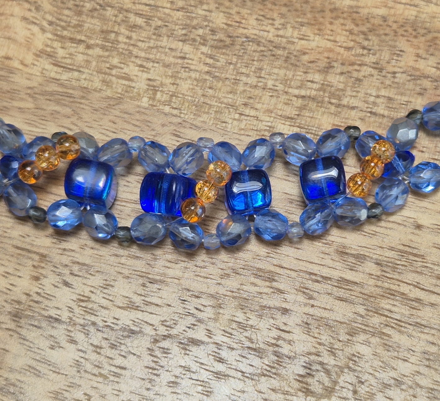Kobalt blauwe glasarmband - Afbeelding 4