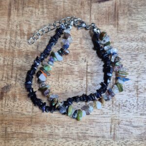 Natuursteen chip armband