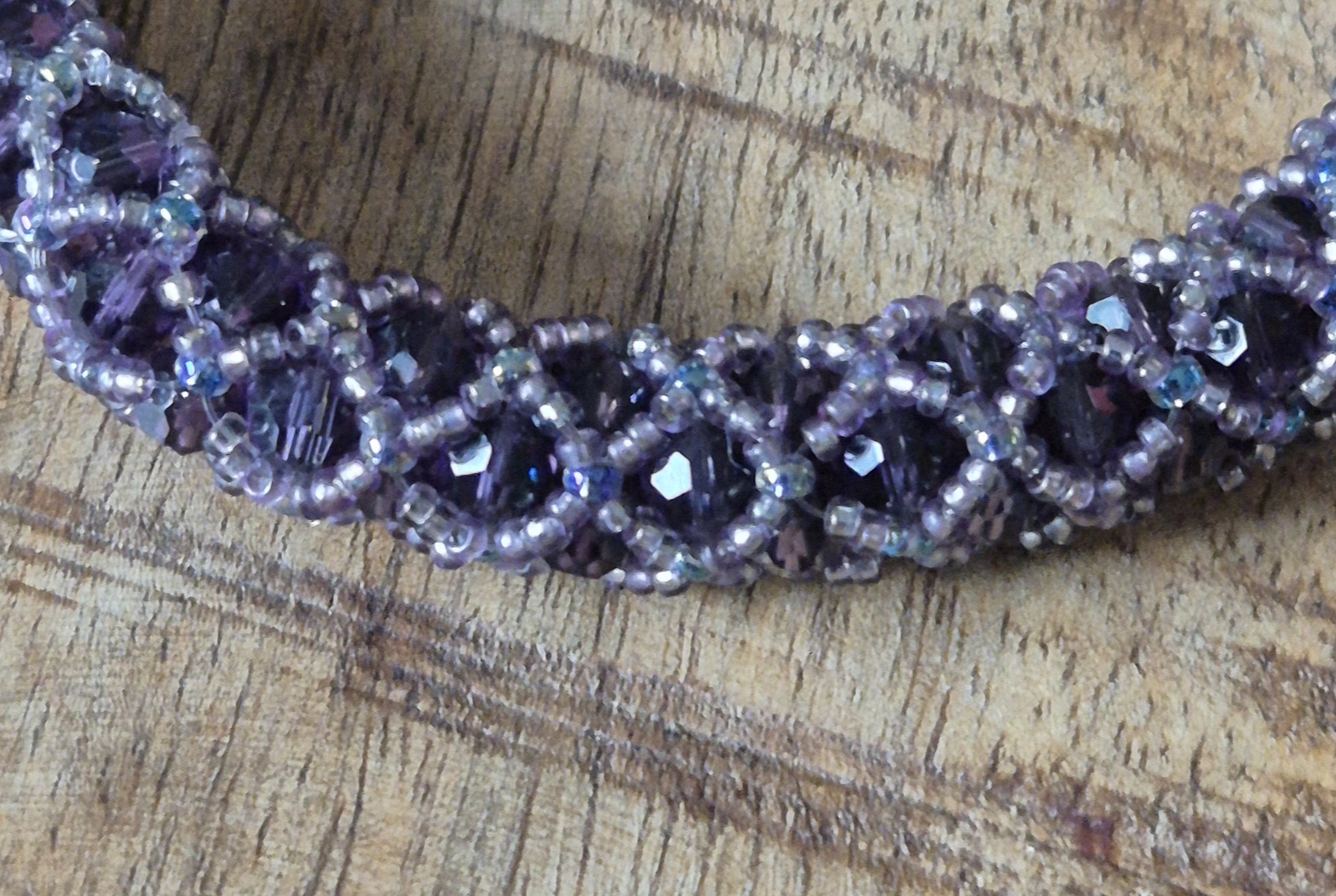 Aubergine roll over armband - Afbeelding 2