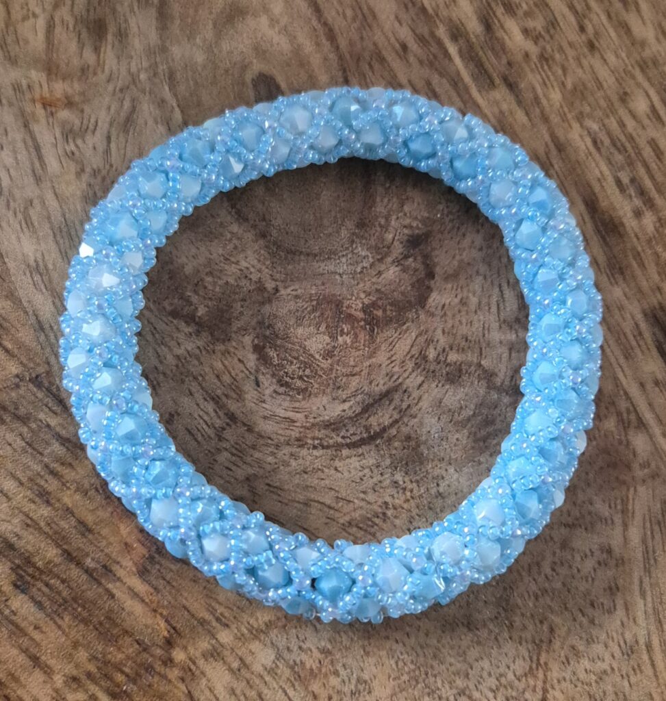 Bicone roll-over armband